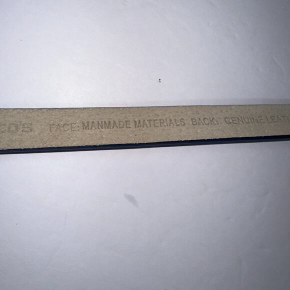 Chicos Adjustable Belt Oval Silver Chrome Clip Blue Leather S/M - Picture 6 of 6